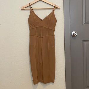 Tan Bodycon Dress